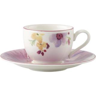 Villeroy & Boch Mariefleur Basic Espressokop Med Underkop - Espressokopper Porcelæn Hvid - 78917-78918