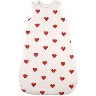Petit Bateau Hjertemønstret Sovepose Cremefarvet 0-6 Months  Rød  0-6 måneder  kvinde