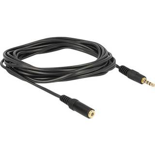 Delock 4 pin TRRS Minijack forlængerkabel - Sort - 3 m