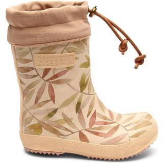 Bisgaard Vintergummistøvle Beige Leaves Med Uldfoer - Str. 34