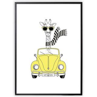 XO Posters Poster Cool Giraffe One Size  Gul  One Size  Unisex
