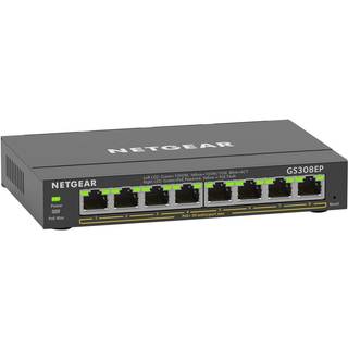 NETGEAR 8-Port Gigabit Ethernet PoE+ Plus Switch (GS308EP) Administreret L2/L3 Gigabit Ethernet (10/100/1000) Strøm over Ethernet (PoE) Sort