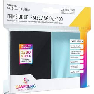 Prime Double Sleeving Pack 2x100 plastiklommer - Sleeves - Gamegenic