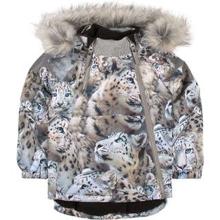 Molo - Vinterjakke Hopla Fur - Snowy Leopards - 80
