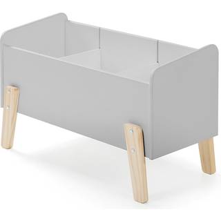 Legetøjskasse til børn Kiddy – grå, skandinavisk design