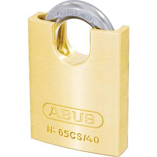 Hængelås ABUS 65CS/40, med lukket bøjle, Ø7 mm, messing
