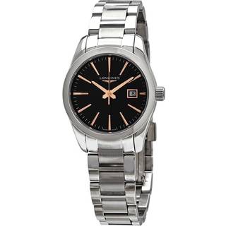 Longines L2.286.4.52.6 Conquest Classic Sort/Stål Ø29.5 mm