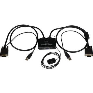 StarTech.com 2 Port USB VGA KVM Switch with Audio and Cables