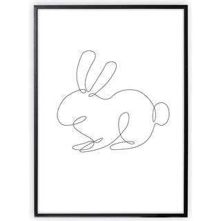 XO Posters Poster Rabbit Lines One Size  Sort  One Size  Unisex