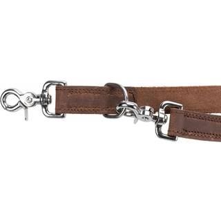 Trixie Rustic fat leather adjustable lead M-L: 2.00 m/20 mm dark brown