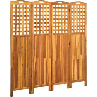 4-panels rumdeler 161x2x170 cm massivt akacietræ