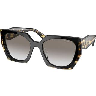 Prada Kvinde PR 15WS 3890A7 Solbriller Acetat Sort Grå Firkantet Normal Skygge