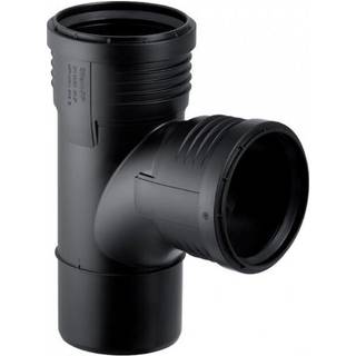 Geberit silent pp grenrør 87,5° 110/110mm, 2mf, sort