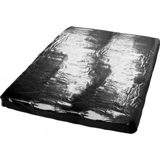 Fetish Collection Vinyl Fitted Sheet - Sheet with Elastic Band For Attaching the Mattress Black