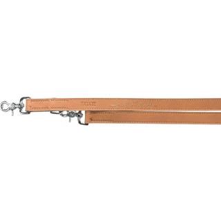 Trixie Rustic fatleather adjustable leash Heartbeat M-L: 2.00 m/20 mm brown