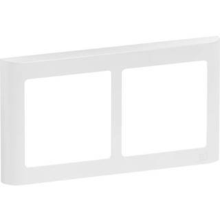 LK FUGA Soft 63 Design ramme 2x1 modul vandret, hvid