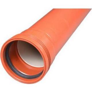Wavin wafix kloakrør 160x2000 med muffe sn4 - en13476 - glat pp afløbsrør