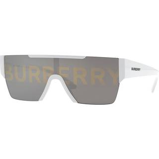 Burberry Mand BE4291 3007/H Solbriller Nylon Hvid Grå Firkantet Normal Dekoration