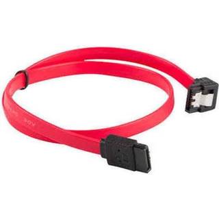 Lanberg SATA 3 Vinklet (6GB/S) 50cm Metalklip - Rød