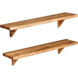 Væghylder Massivt Akacietræ - 90 x 20 x 18 cm