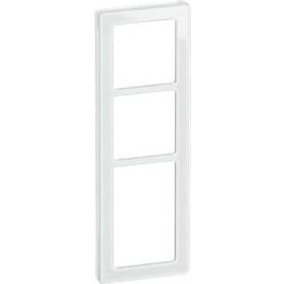 LK Fuga Pure design ramme - 3½ modul - Glas - Hvid