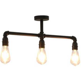 loftlampe 3 x E27-pærer sort