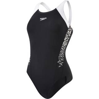 Speedo Badedragt Muscleback Sort/Hvid Str 34