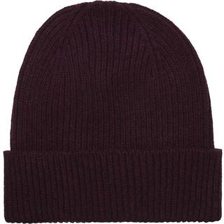 Merino Wool Beanie Oxblood Red (One Size)