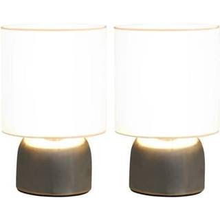 Bordlamper Touch-Knap E14 Hvid - Søjleformet