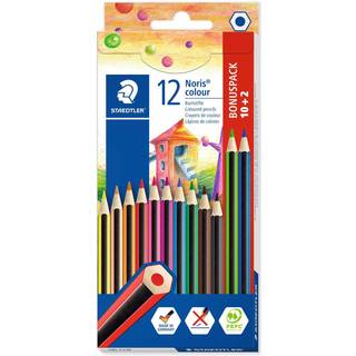STAEDTLER Noris Club 185 Farveblyanter, 12 stk Farveblyanter lavet af det innovative WOPEX® materiale fra Staedtler. 10 + 2 bonus. 12 stk i alt.