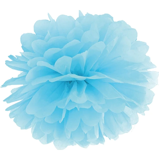 Pom Pom Støvet Blå 25 cm – Skab magi til festen med elegant pynt