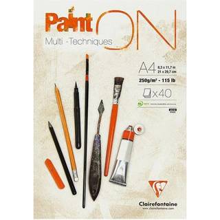 Paint ON - Hvid - 40 ark. A3 - 40 ark