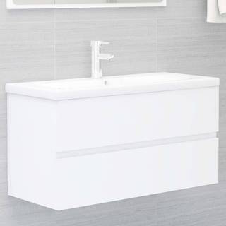 skab til håndvask 90x38,5x45 cm konstrueret træ hvid