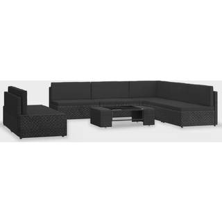 Loungesæt Til Haven 7 Dele Polyrattan - Grå