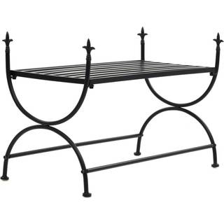 bænk vintagestil metal 83 x 42 x 55 cm sort