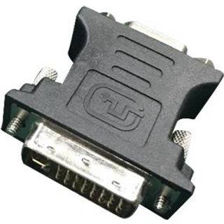 DVI-I Adapter - DVI-I Han til VGA 15-pin hun - Sort