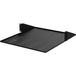 StarTech.com 2 Post Server Rack Shelf - Vented - Center Mount - Black - Supports up to 75 lb. - 2 post Network Rack Shelf rack shelf - 2U
