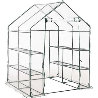 drivhus med 8 hylder 143 x 143 x 195 cm