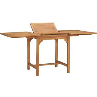 udvideligt havebord (110-160)x80x75 cm massivt teaktræ