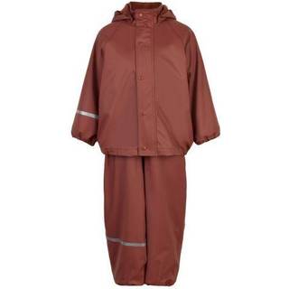 CeLaVi - Regntøj PU Solid med Fleece - Mahogany - 80