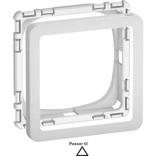 LK FUGA Slim designramme med monteringsramme 1 modul hvid