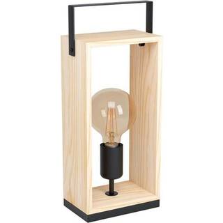 Famborough bordlampe med lys træramme