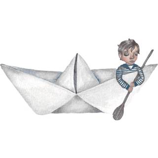 That's Mine - Wallsticker Paperboat fairytale - White