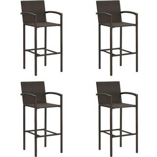 barstole 4 stk. polyrattan sort