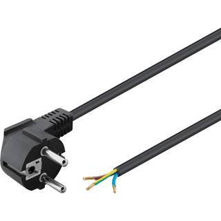 230V Strømkabel uden stik, sort | 1,5 meter
