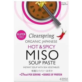Clearspring Miso Soup Paste Hot & Krydret Ø (4 x 15 g)