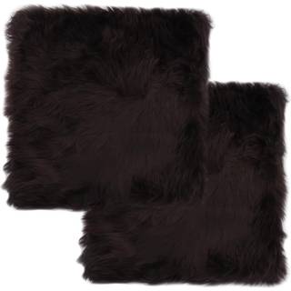 Stolehynder 40X40 Cm Fårelæder - Brun