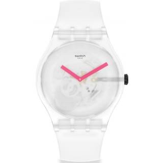 Swatch Nature Blur Quartz Movement Green Dial Plastic Strap Watch SUOG119