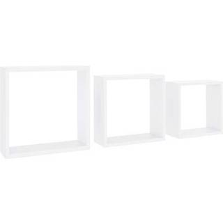 Væghylder Kubeformet Mdf Hvid - 30 x 10 x 30 cm