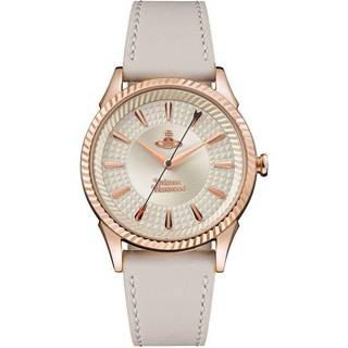 Vivienne Westwood Seymour Quartz Champagne Dial Leather Strap Ladies Watch VV240RSWH